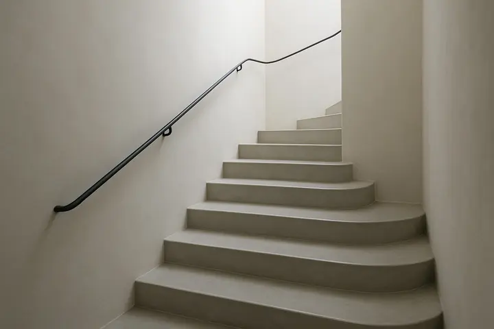 پله با پوشش یکپارچه میکروسمنت